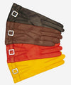 CC4201 (black) - Women's Italian Cashmere Lined Leather Gloves with Buckle