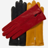 CC4301 (red) - Women's Handsewn Italian Cashmere Lined Leather Gloves