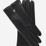 CC4301 (black) - Women's Handsewn Italian Cashmere Lined Leather Gloves - Leather Gloves Online - Luxury Leather Gloves - 2