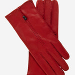 CC4301 (red) - Women's Handsewn Italian Cashmere Lined Leather Gloves - Leather Gloves Online - Luxury Leather Gloves - 2