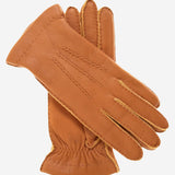 CC4515 (saddle) - Women's Italian Cashmere Lined Deerskin Gloves