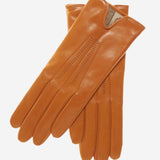 CC4668 (orange) - Women’s Orange Suede Winter Gloves Cashmere Lined with Unique Hand Detailing