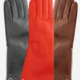 CC4879W4 (red) - "4 Button Length" Italian Cashmere Lined Gloves with Side Zipper
