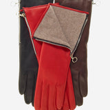 CC4879W4 (red) - "4 Button Length" Italian Cashmere Lined Gloves with Side Zipper