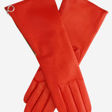 CC4879W4 (red) - "4 Button Length" Italian Cashmere Lined Gloves with Side Zipper