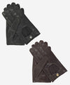 CD3466 (black) - Men's Ventilated Leather Driving Gloves