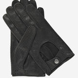 CD3466 (black) - Men's Ventilated Leather Driving Gloves