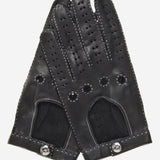 CD3501 (black) - Men's Handsewn Italian Lambskin Leather Driving Gloves - Leather Gloves Online - Luxury Leather Gloves - 1
