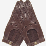 CD3501 (brown) - Men's Handsewn Italian Lambskin Leather Driving Gloves - Leather Gloves Online - Luxury Leather Gloves - 2