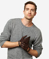 CD3501 (brown) - Men's Handsewn Italian Lambskin Leather Driving Gloves - Leather Gloves Online - Luxury Leather Gloves - 3
