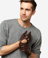 CD3501 (brown) - Men's Handsewn Italian Lambskin Leather Driving Gloves - Leather Gloves Online - Luxury Leather Gloves - 4