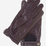 CD3528 (brown) - Men's Italian Leather Driving Gloves with Cashmere Lining - Leather Gloves Online - Luxury Leather Gloves - 2