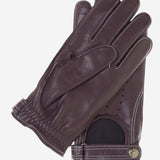 CD3528 (brown) - Men's Italian Leather Driving Gloves with Cashmere Lining - Leather Gloves Online - Luxury Leather Gloves - 2
