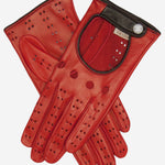 CD4134 (red) - Women's Italian Lambskin Driving Gloves - Leather Gloves Online - Luxury Leather Gloves - 1