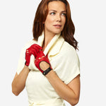 CD4134 (red) - Women's Italian Lambskin Driving Gloves - Leather Gloves Online - Luxury Leather Gloves - 4
