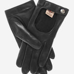 CD4136 (black) - Women's Italian Cashmere Lined Leather Driving Gloves - Leather Gloves Online - Luxury Leather Gloves - 1