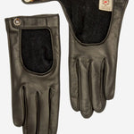 CD4136 (black) - Women's Italian Cashmere Lined Leather Driving Gloves - Leather Gloves Online - Luxury Leather Gloves - 3