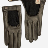 CD4136 (black) - Women's Italian Cashmere Lined Leather Driving Gloves - Leather Gloves Online - Luxury Leather Gloves - 3