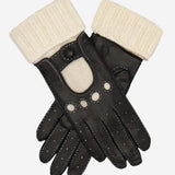 CD4141 (black) - Women's Winter Leather Driving Gloves with Cashmere Lining - Leather Gloves Online - Luxury Leather Gloves - 1