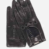 CD4266 (black) - Women's Italian Leather Driving Gloves with Contrast Stitching - Leather Gloves Online - Luxury Leather Gloves - 2