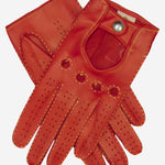 CD4266 (red) - Women's Italian Leather Driving Gloves with Contrast Stitching - Leather Gloves Online - Luxury Leather Gloves - 1