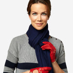 CD4266 (red) - Women's Italian Leather Driving Gloves with Contrast Stitching - Leather Gloves Online - Luxury Leather Gloves - 4