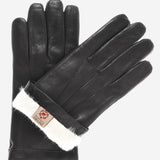CR3302 (black) - Men's Cadet Italian Rabbit Fur Gloves with Shorter Fingers - Leather Gloves Online - Luxury Leather Gloves - 1