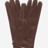 CS1003 (brown) - Men's Handsewn Italian Silk Lined Leather Gloves - Leather Gloves Online - Luxury Leather Gloves - 1