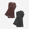 CS3550 (brown) - Men's Italian silk lined lambskin leather gloves