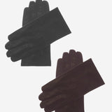 CS3913 (brown) - Men's Italian silk lined touchscreen leather gloves