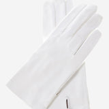 CS4101 (white) - Italian silk lined white leather wedding gloves