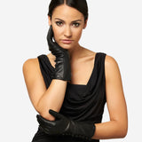 CS4255 (black) - Italian Silk Lined Gloves with 4-Button Length