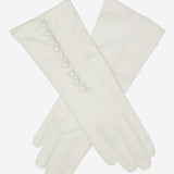 CS4255 (white) - Italian Silk Lined Gloves with Buttons - Leather Gloves Online - Luxury Leather Gloves - 1