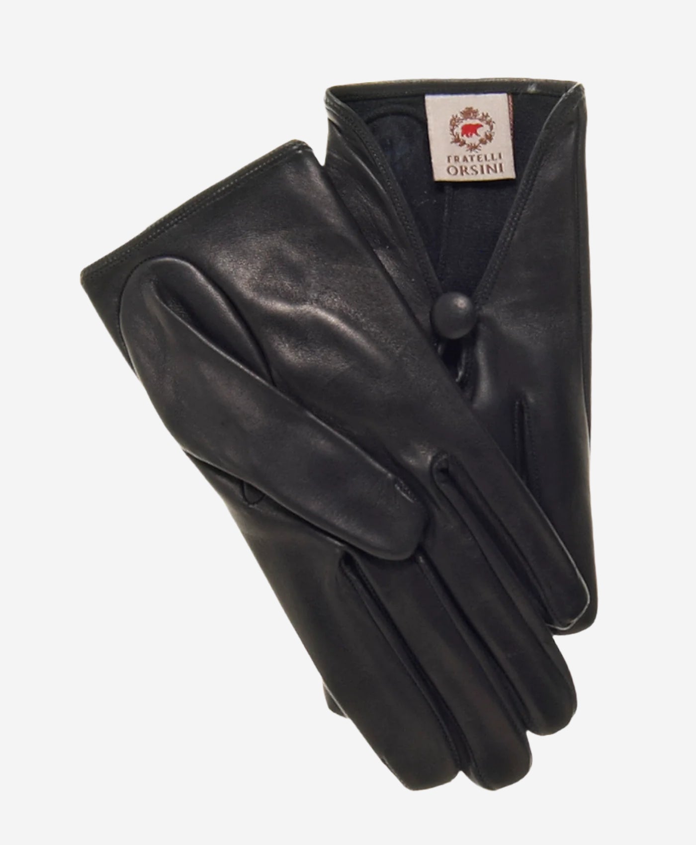 CS4362 (black) - Women's Italian Silk Lined Gloves with Center Button - Leather Gloves Online - Luxury Leather Gloves - 2