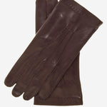 CU1003 (brown) - Men's Handsewn Italian Unlined Leather Gloves- Leather Gloves Online - Luxury Leather Gloves - 1
