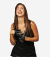 CU4303 (black) - Women's short Italian leather gloves