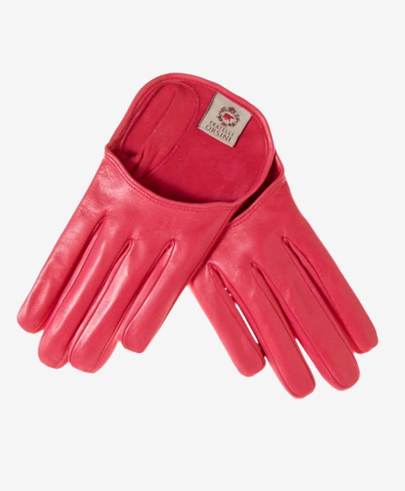 CU4303 (coral) - Women's Short Italian Leather Gloves- Leather Gloves Online - Luxury Leather Gloves - 1