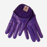 CU4303 (purple) - Women's short Italian leather gloves
