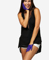 CU4303 (purple) - Women's short Italian leather gloves