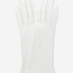 CW01W4 (white) - Italian Silk Lined 4-Button Length White Leather Bridal Gloves- Leather Gloves Online - Luxury Leather Gloves - 2