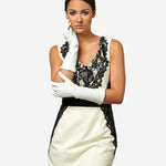 Angelina (ivory) - Italian silk lined 6-button length leather bridal / opera gloves - Leather Gloves Online - Luxury Leather Gloves - 3