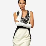 Angelina (ivory) - Italian silk lined 8-button length leather bridal / opera gloves - Leather Gloves Online - Luxury Leather Gloves - 2