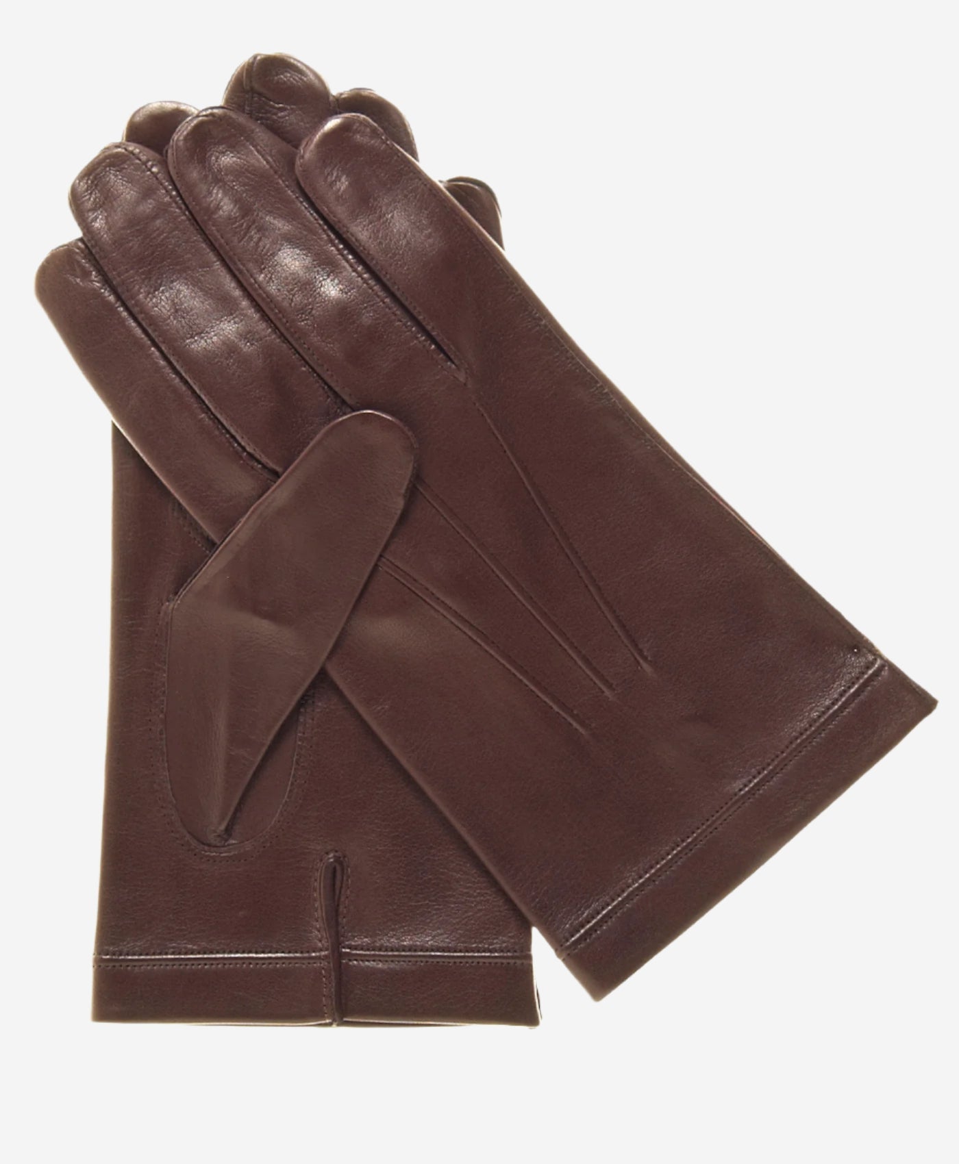 CX3301 (brown) - Men's Cadet Size Italian Unlined Leather Gloves- Leather Gloves Online - Luxury Leather Gloves - 1