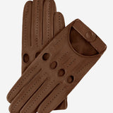 Alessa (taupe) - classic Italian lambskin leather driving gloves