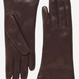 ER4003 (brown) - Women's Italian Rabbit Fur Gloves  - Leather Gloves Online - Luxury Leather Gloves - 1