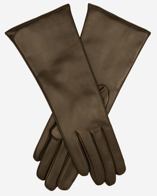 FC02W4 (dark brown) - Italian "4 Button Length" Cashmere Lined Leather Gloves - Leather Gloves Online - Luxury Leather Gloves - 2