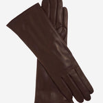 FC02W4 (dark brown) - Italian "4 Button Length" Cashmere Lined Leather Gloves - Leather Gloves Online - Luxury Leather Gloves - 1
