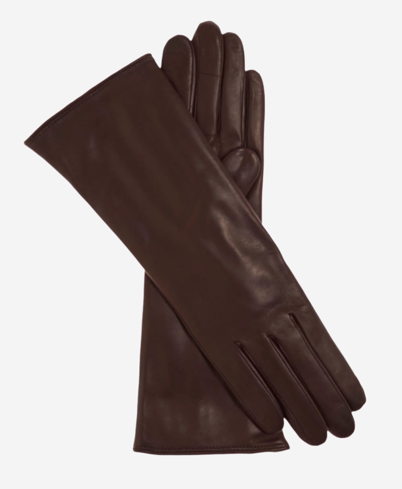 FC02W4 (dark brown) - Italian "4 Button Length" Cashmere Lined Leather Gloves - Leather Gloves Online - Luxury Leather Gloves - 1