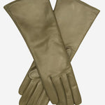 FC02W4 (olive) - Italian "4 Button Length" Cashmere Lined Leather Gloves - Leather Gloves Online - Luxury Leather Gloves - 1