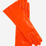 FC02W4 (pumpkin) - Italian "4 Button Length" Cashmere Lined Leather Gloves - Leather Gloves Online - Luxury Leather Gloves - 1
